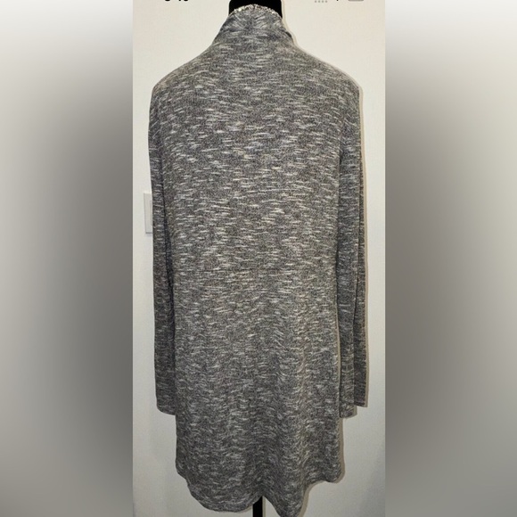 EUC Juicy Couture Cardigan Open Front Long Tunic Waterfall Rhinestone Gray Yoga - Picture 4 of 8